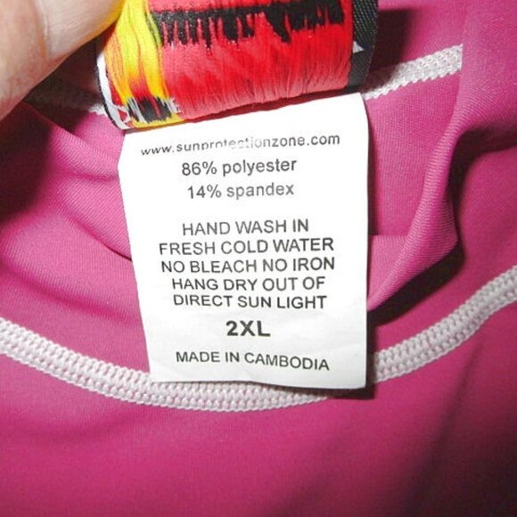 NWT Sun Protection Zone Rashguard Size L Swimsuit Top UPF Crop Short Sleeves - Picture 9 of 9